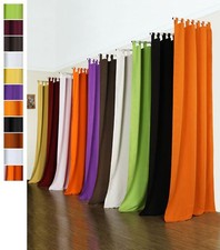 Vorhang Blickdicht Schlaufenschal aus Microsatin, matt, Kräuselband -20400-