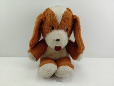 XXL Plüschtier Kuscheltier Hund Deko Spielzeug DDR braun weiß #257730