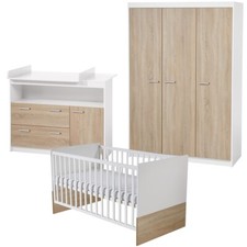 Roba Zimmerset Gabriella Babybett 70x140cm Wickelkommode Schrank 3-türig TOP