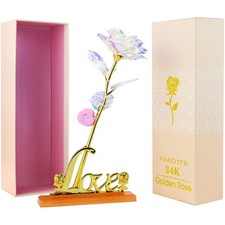 Ewige Regenbogenrose Gold