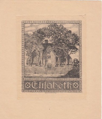 Exlibris bookplate radierung - exlibris,