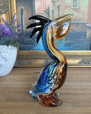 Glasfigur Pelikan Skulptur