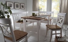 Massivholz Eckbank set 2farbig