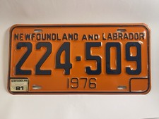Original Newfoundland Nummernschild 1976 / 81 – Kanada – Orange – selten (Z149)