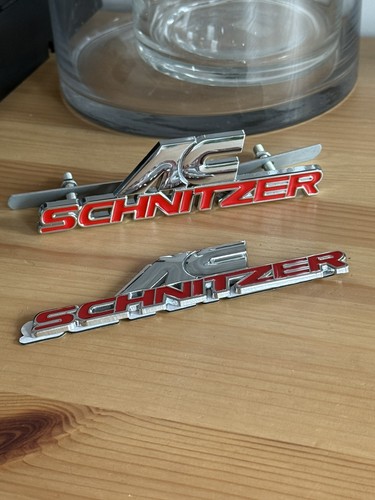 Schnitzer bmw e36 badge - ac, red