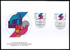 BRD SONDERBRIEF 1990 HANNOVER WELTKONGRESS HANDELSKAMMER ub23