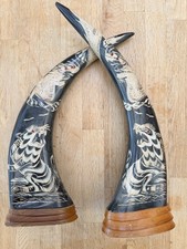 Wasserbüffelhorn mit Gravur