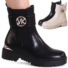 Damenschuhe Plateau Stiefeletten Chelsea Boots Glitzer Booties Ankle Boots 