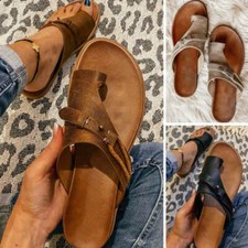 Damen Flache Sandaletten