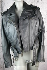 Schuh Classic Line Motorradjacke, Leder- Jacke, Damen, Schwarz, Größe 42, Neu