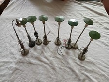 Märklin 7047.1 und 448/4 H0 elektrische Straßenlaternen, 7+1 Stück, Blech, Glas