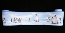 6205-14-11) 3 Rollen = 15 Meter Kinderzimmer Vinyl Tapeten Bordüre  Pinguine 