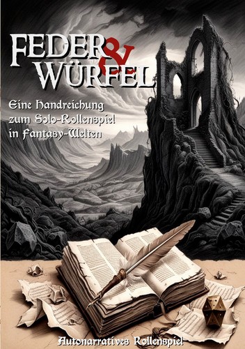 Feder und würfel handreichung - und,