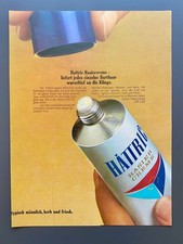 Hattric Rasiercreme Nassrasur retro Werbeanzeige 1966 Vintage AdWerbung Reklame