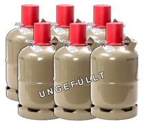 6 Stck. (38,16 €  / 1 Stck.) 6x Camping Propan-Gas-Flasche 5kg leer Grill BBQ