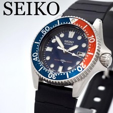 SEIKO Retro Diver Pepsi Uhr Unisex Vintage Style Water Resistant Timepiece