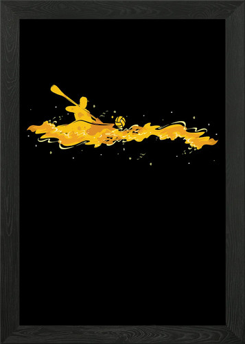 Gerahmtes wandbild kanu polo - wandbild,