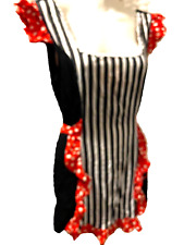 sexy *Kochfee* * Hausmädchen Kleid Kostüm **Rollenspiel** schwarz-weiß -rot Gr.M