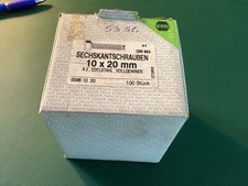 Edelstahl Sechskantschrauben 10x20 DIN 933 A2, Vollgewinde