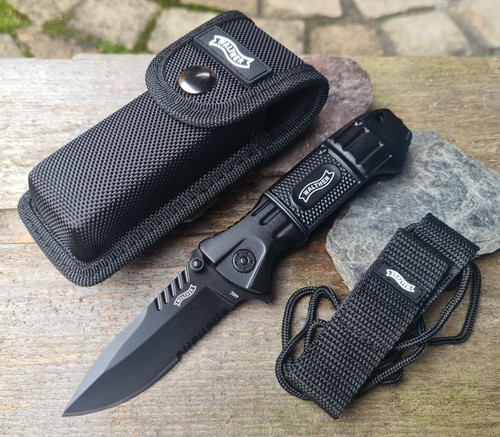 Walther black tac knife messer - black,