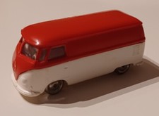VW T1 BUS KASTENWAGEN ROT WEISS 1:87 PLASTIK VON LEGO 60erJAHRE
