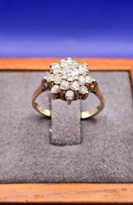 Cluster-Ring 9 kt Gold CZ