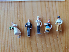 Preiser H0 5x Holz-Figuren Brautpaar  Hochzeit, Sitzende, Arbeiter