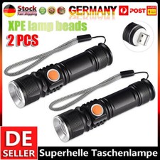 2x Starke LED USB Taschenlampe