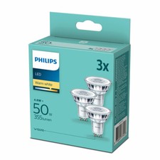 3 x Philips GU10 LED Warmweiß Strahler 4,6W 2700K wie 50W