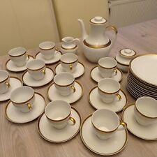 Schickes Arzberg Kaffeeservice 12 Pers. Festliches Goldrand Geschirr Gold Tassen
