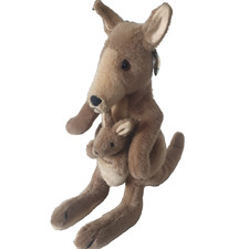 Känguru mit Baby Stofftier Kuscheltier ca 36 cm