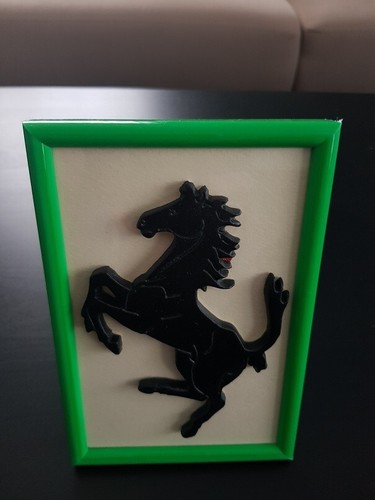 Ferrari pferd skulptur schwarz - pferd,