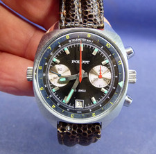Poljot Chronograph Sturmanskie Tachymeter Pilot Glasboden / UDSSR Kal 3133