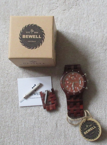 Bewell holzuhr datum - bewell,
