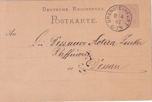 Ganzsache historisch 1881