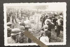 Foto Wk2 Panzerjäger Frankreich POW Gefangene Normandie Marine Lager Artillerie