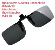 ANGEBOT Überbrille Brille Aufsatz Clip-on Sonnenbrille Polarisiert hochklappbar