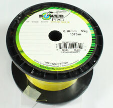 Power Pro gelb - geflochtene Angelschnur - 0,10mm / 5kg - je 100 m