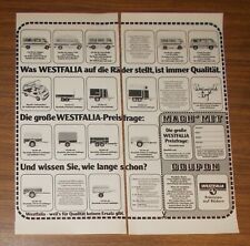 Seltene Werbung WESTFALIA VW JOKER CAPTAIN James Cook Mercedes Wohnmobile 1981