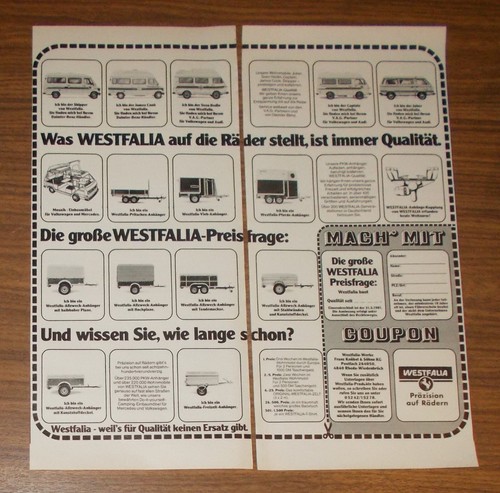 Seltene werbung westfalia - seltene,