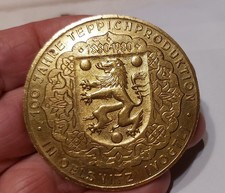 Medaille-VEB Halbmond Teppiche Oelsnitz 