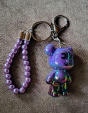 Schlüsselanhänger, Taschenanhänger, Glücksbringer ❤️ Teddy Bär ❤️ Glänzend Lila