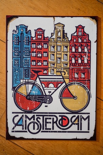 Amsterdam retro poster mdf - retro,
