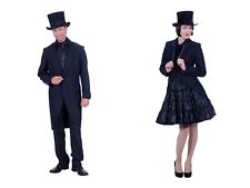 schwarzer Frack Damen Herren XS-4XL Gehrock Jacke Karneval Garde Fasching Kostüm