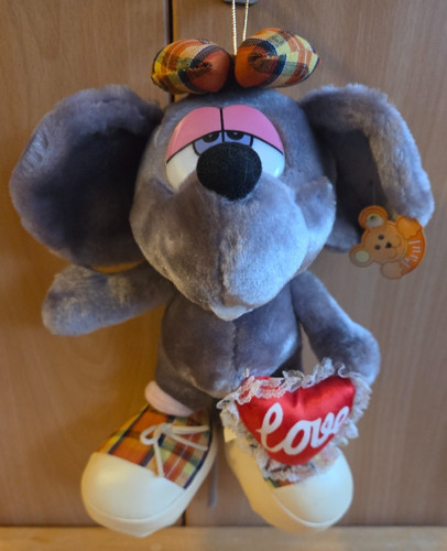 Stofftier maus mit - maus, herz