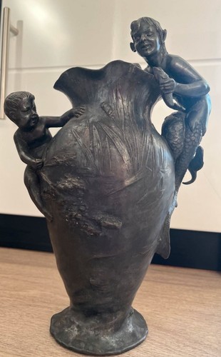 Metallskulptur vase mit - metallskulptur,