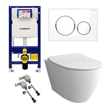 Spülrandloses Wand WC Hänge WC Set | Geberit Spülkasten Toiletten Komplett Sets 