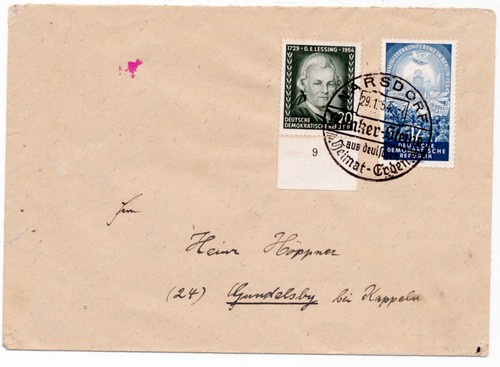 Ddr 1954 mischfrankatur - 1954,