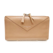 Balenciaga Geldbörse Portemonnaie Long Wallet  Beige Leder Original
