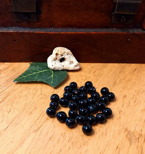 30 Edelsteinperlen schwarzer